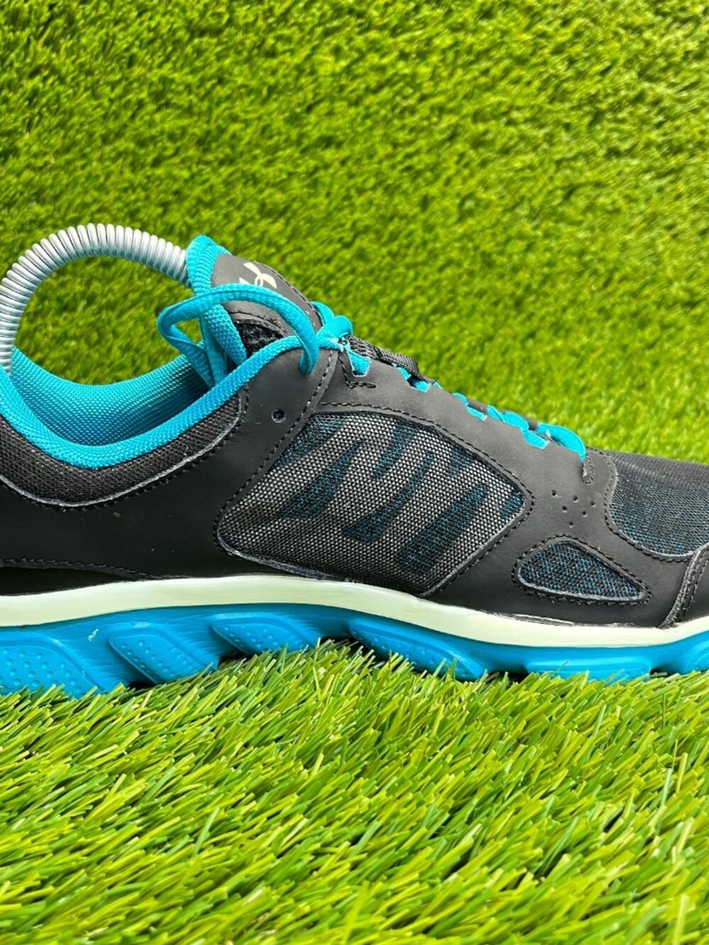 Under Armour Micro G Assert 5 Womens Size 8 Black Blue Running Shoes Sneakers - Picture 4 of 10